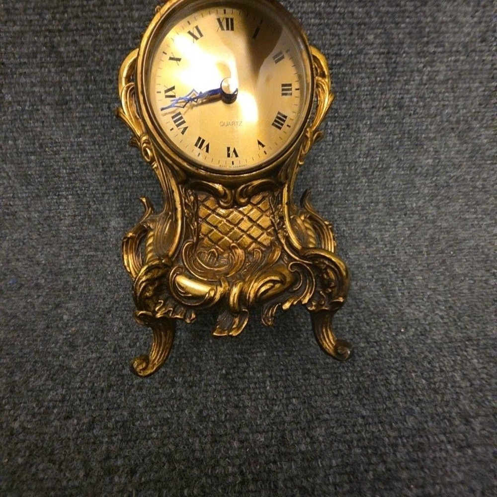 Vintage Kienzle Brass Rococo Mantel Clock Ornate Victorian Style Chronoquartz - Picture 3 of 12